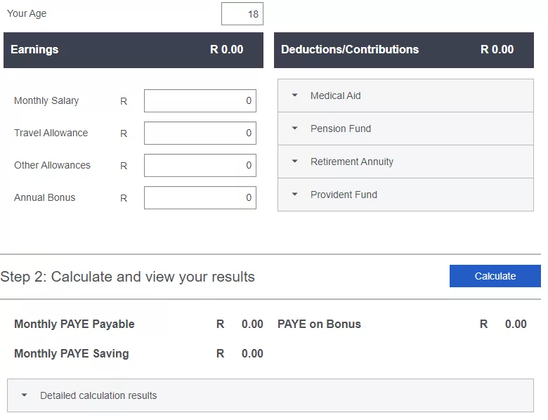 Sage Income Tax Calculator