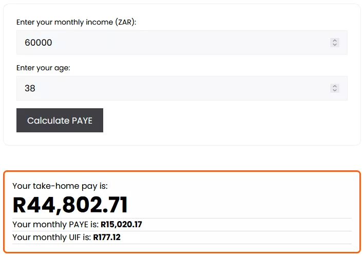 Today Rates Income Tax Calculator
